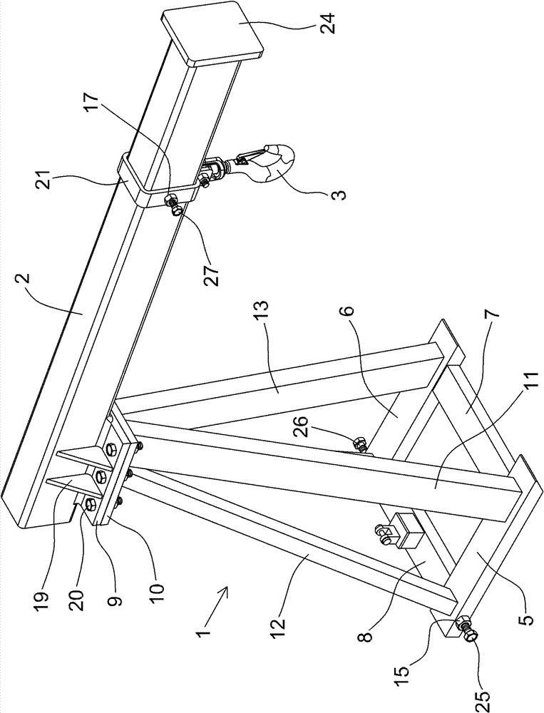 Crane jib special for forklift