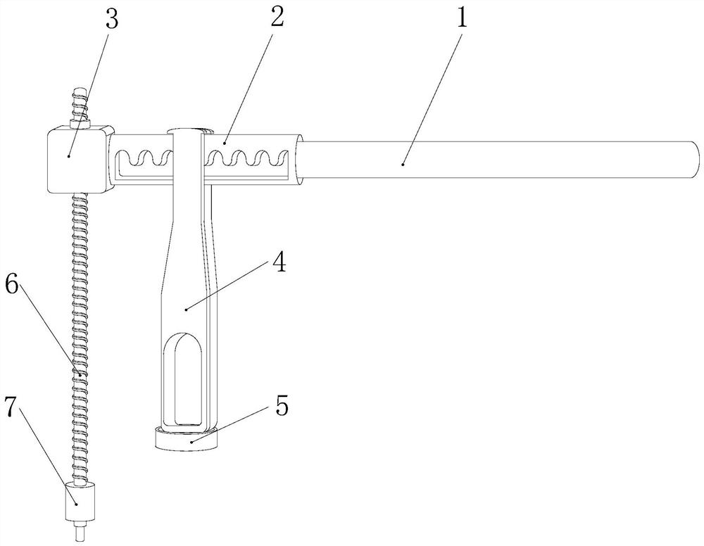 A dismounting tool for piston compressor air valve with force resistance and fastening