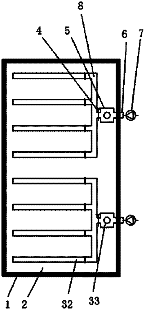 Layered ventilation method and system for grain store