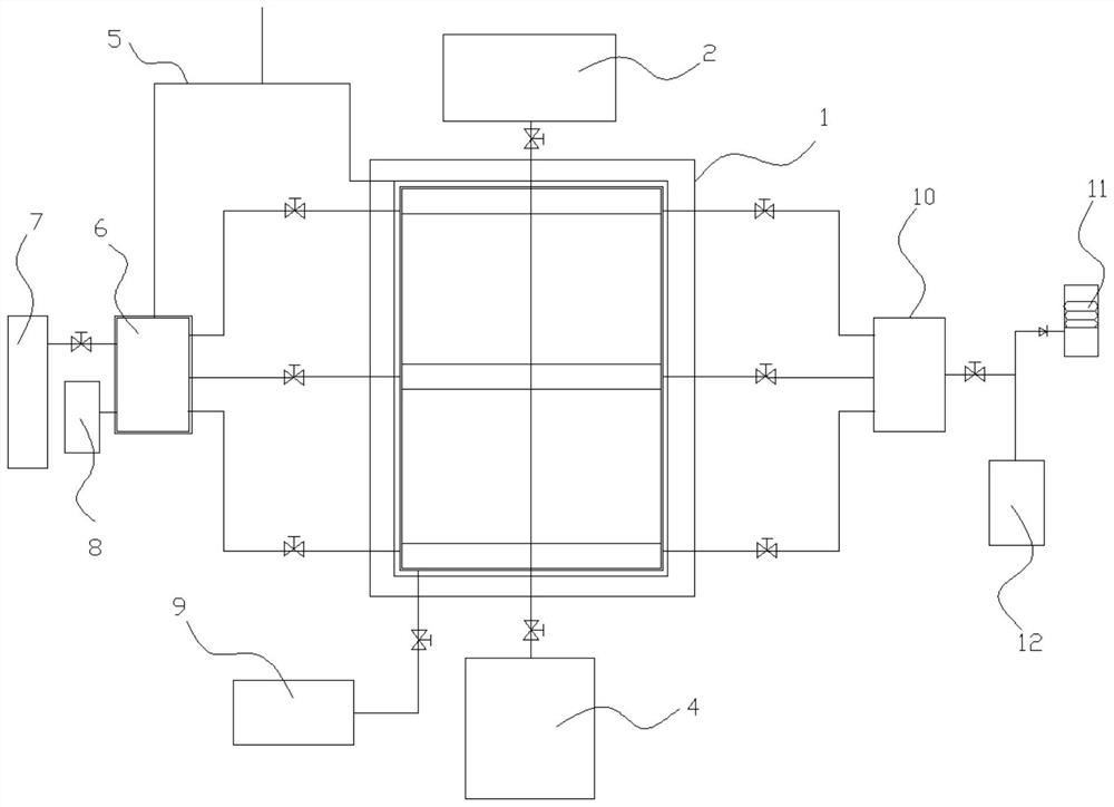 An experimental device for carbon dioxide imbibition, diffusion and oil discharge in tight oil reservoirs