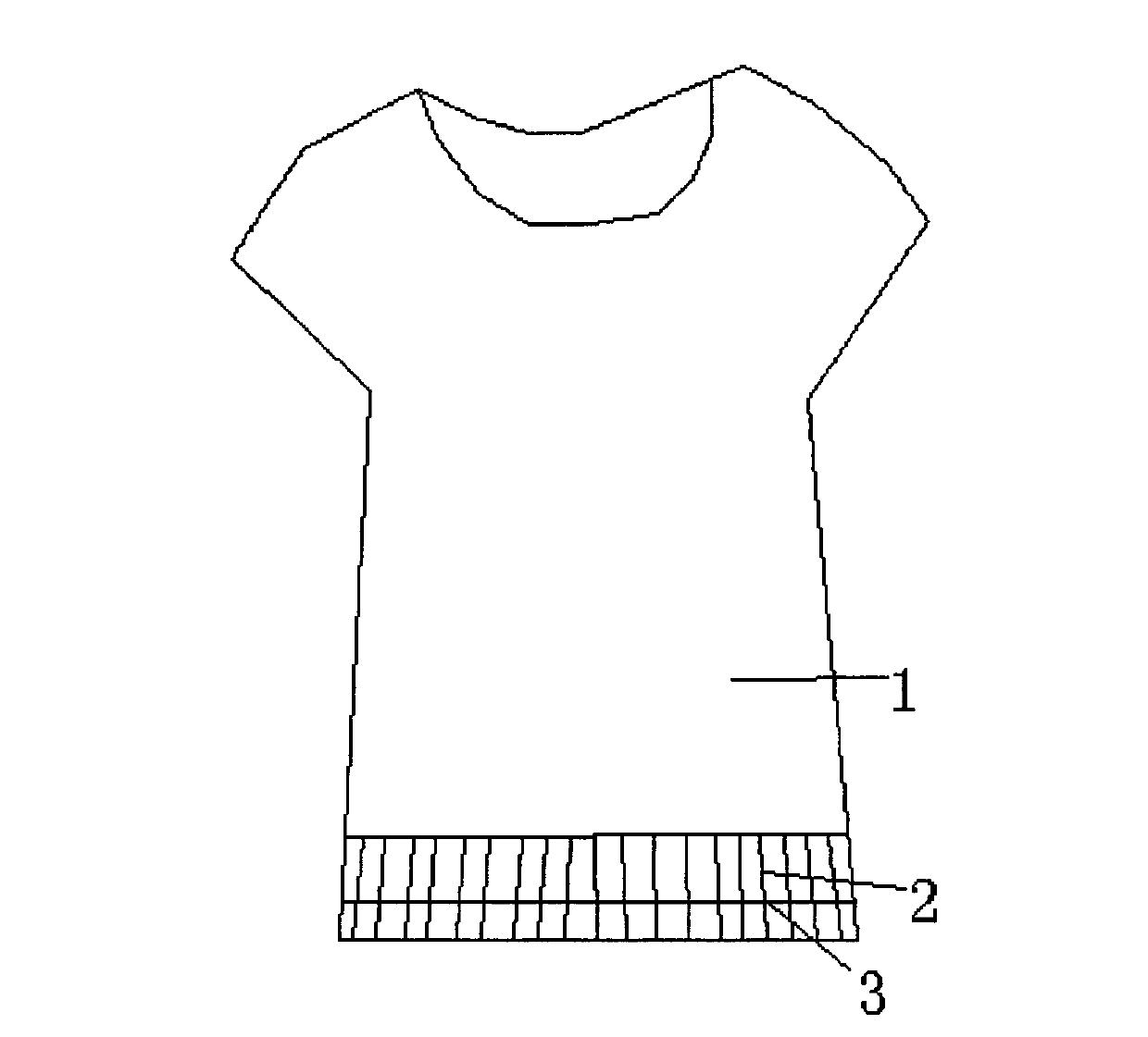 Radiation-proof and antimicrobial short sleeve shirt with rubber band and metal wire