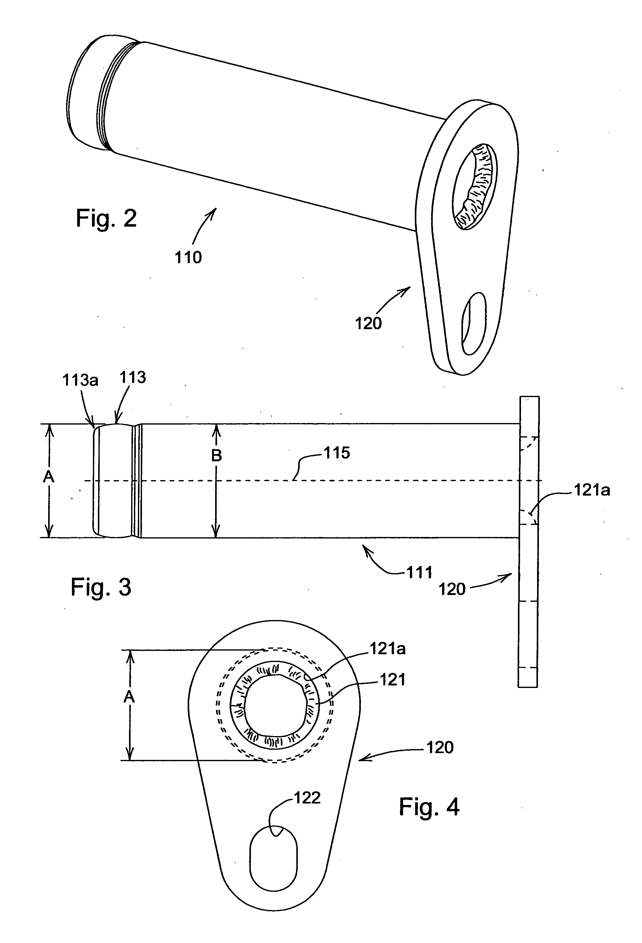 Pin with spherical lead-in portion