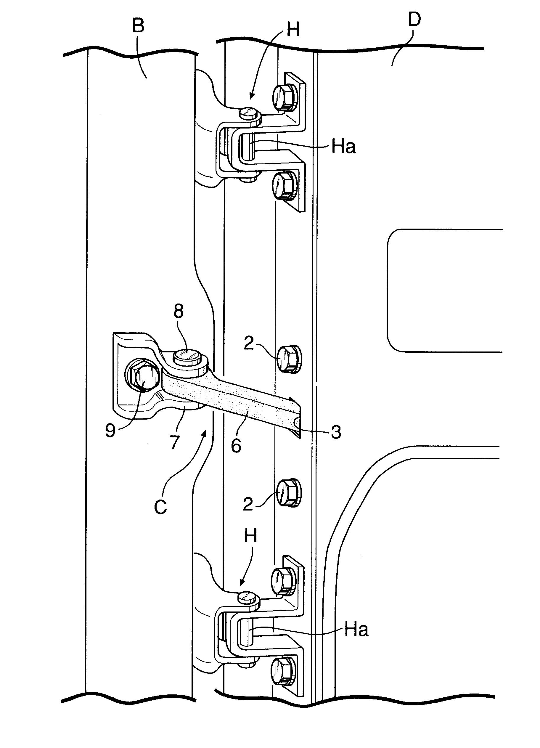 Door checker for automobile