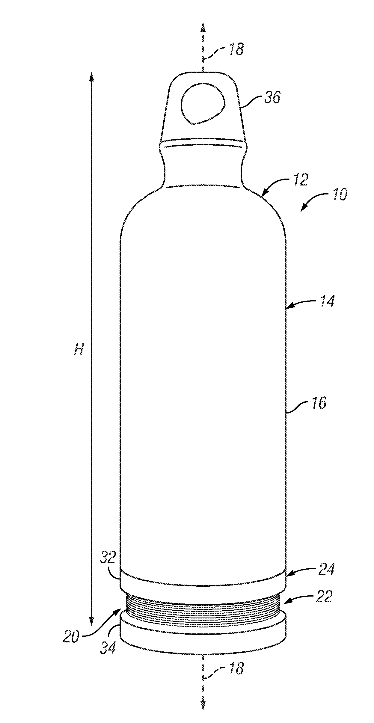 Beverage Container with Hand-Line