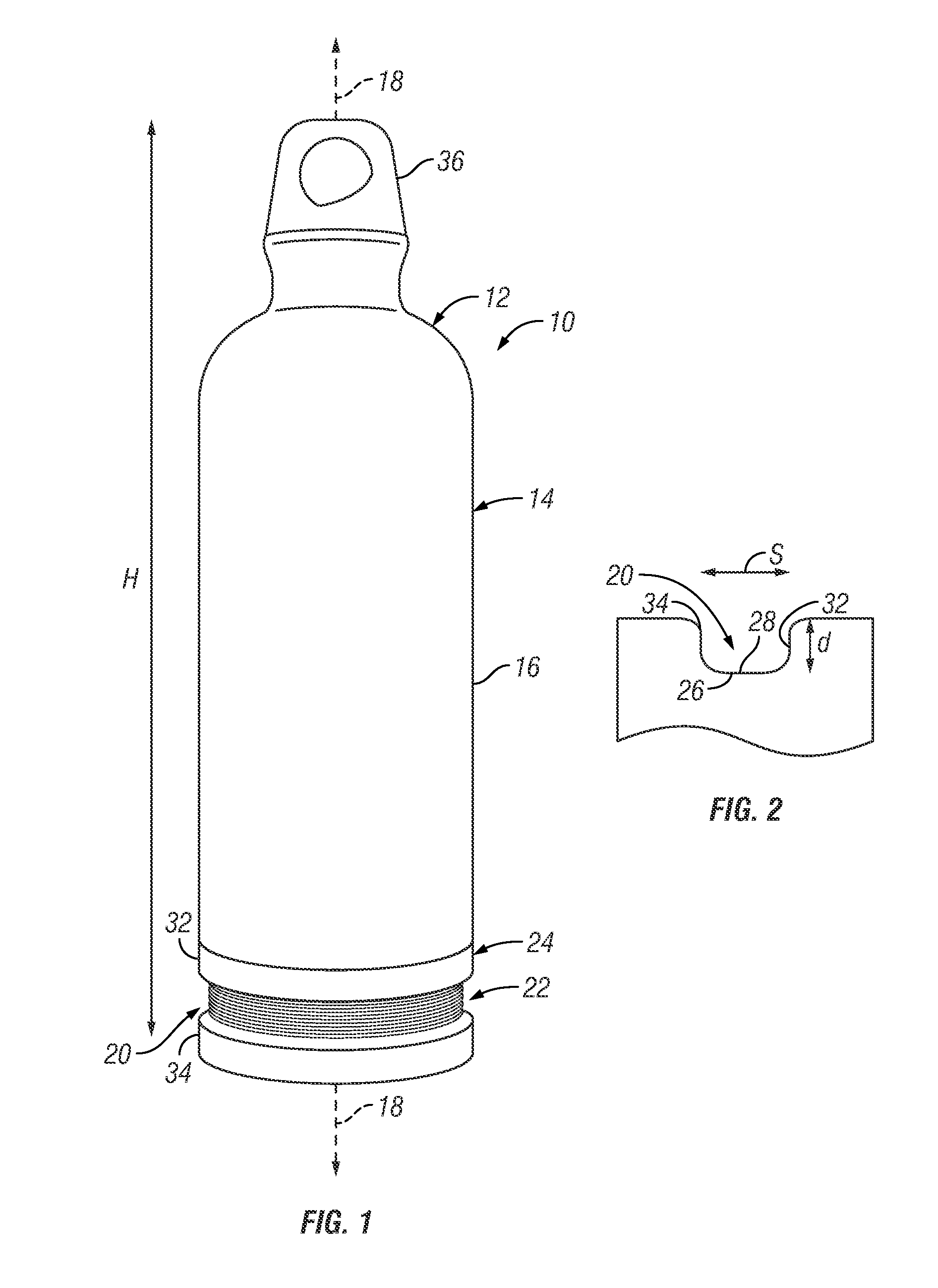 Beverage Container with Hand-Line
