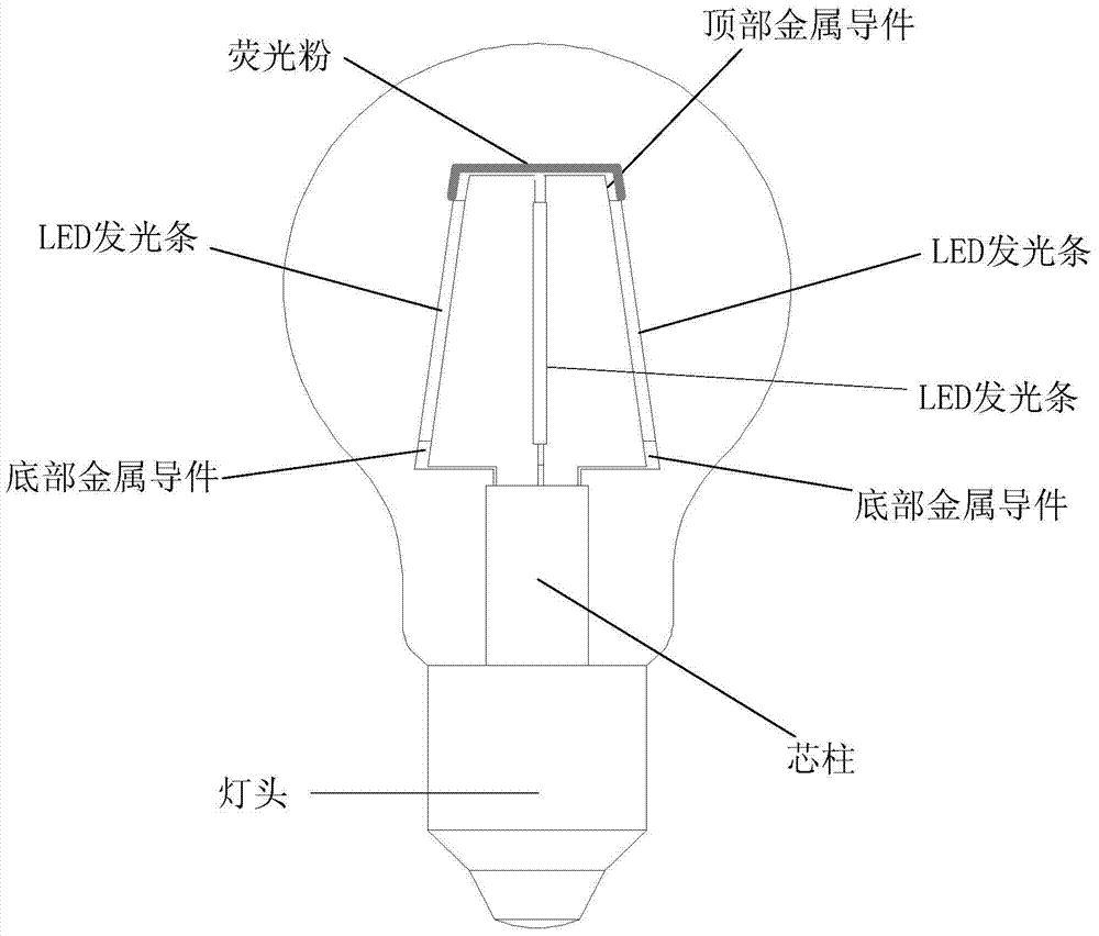 LED filament lamp and its assembly method