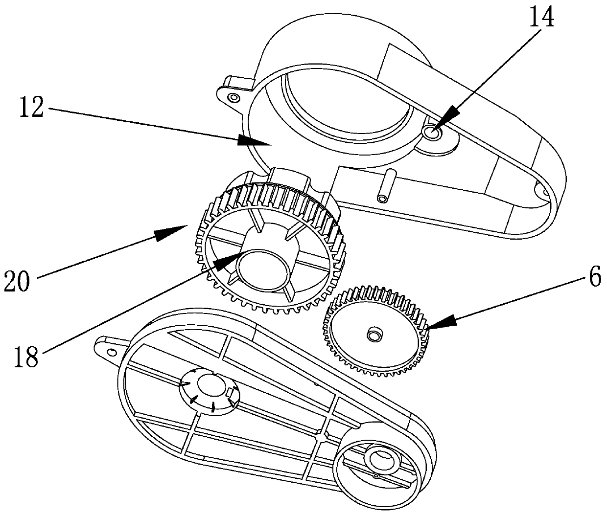 Speed reduction device for baby carrier