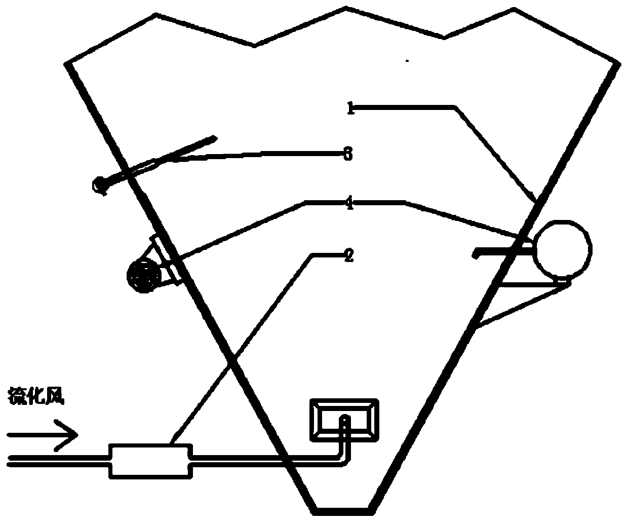 Ash hopper anti-blocking and heating-free system for electrostatic and bag filter systems