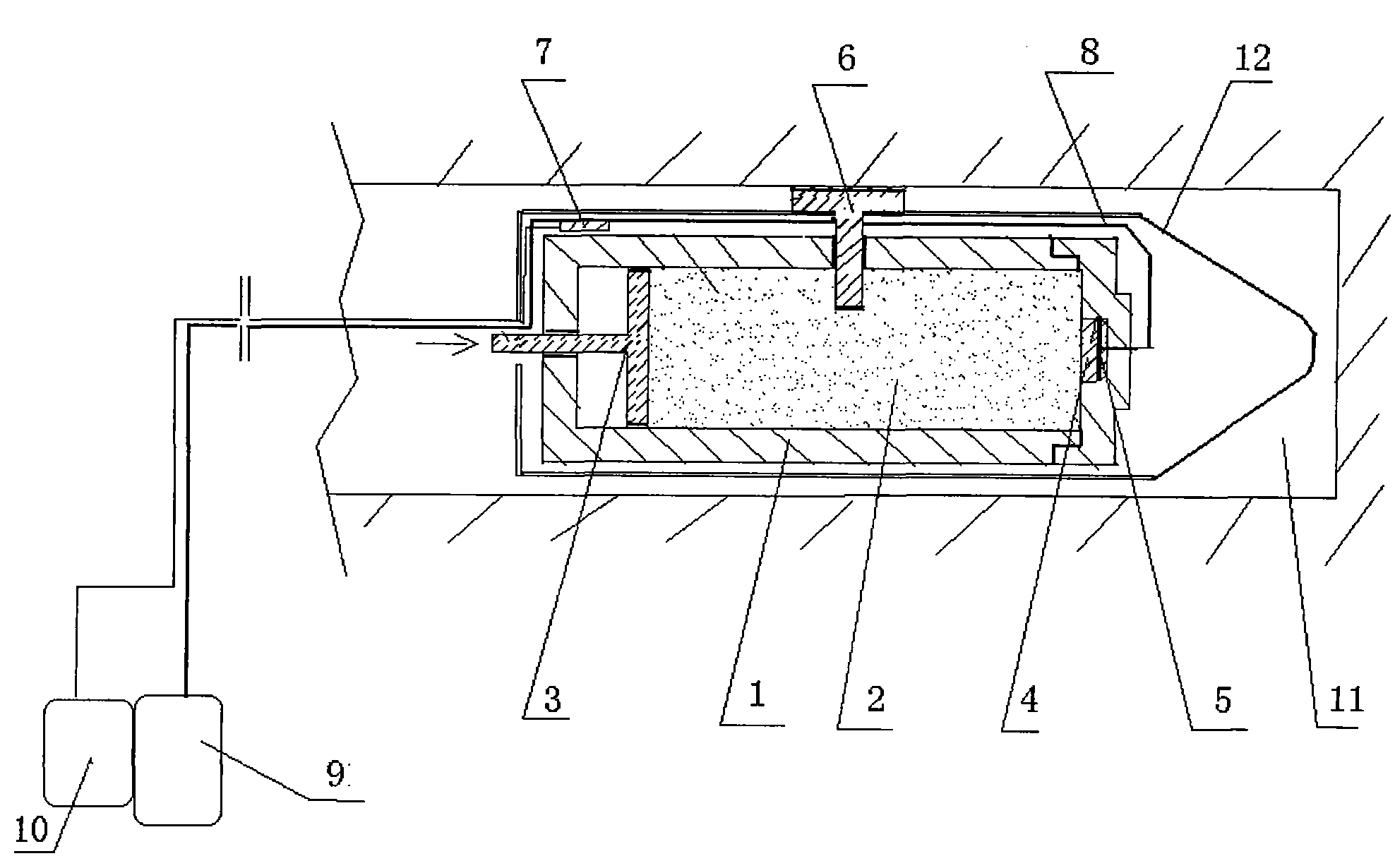 Active pressure-bearing positionable borehole stress gauge and its detection method