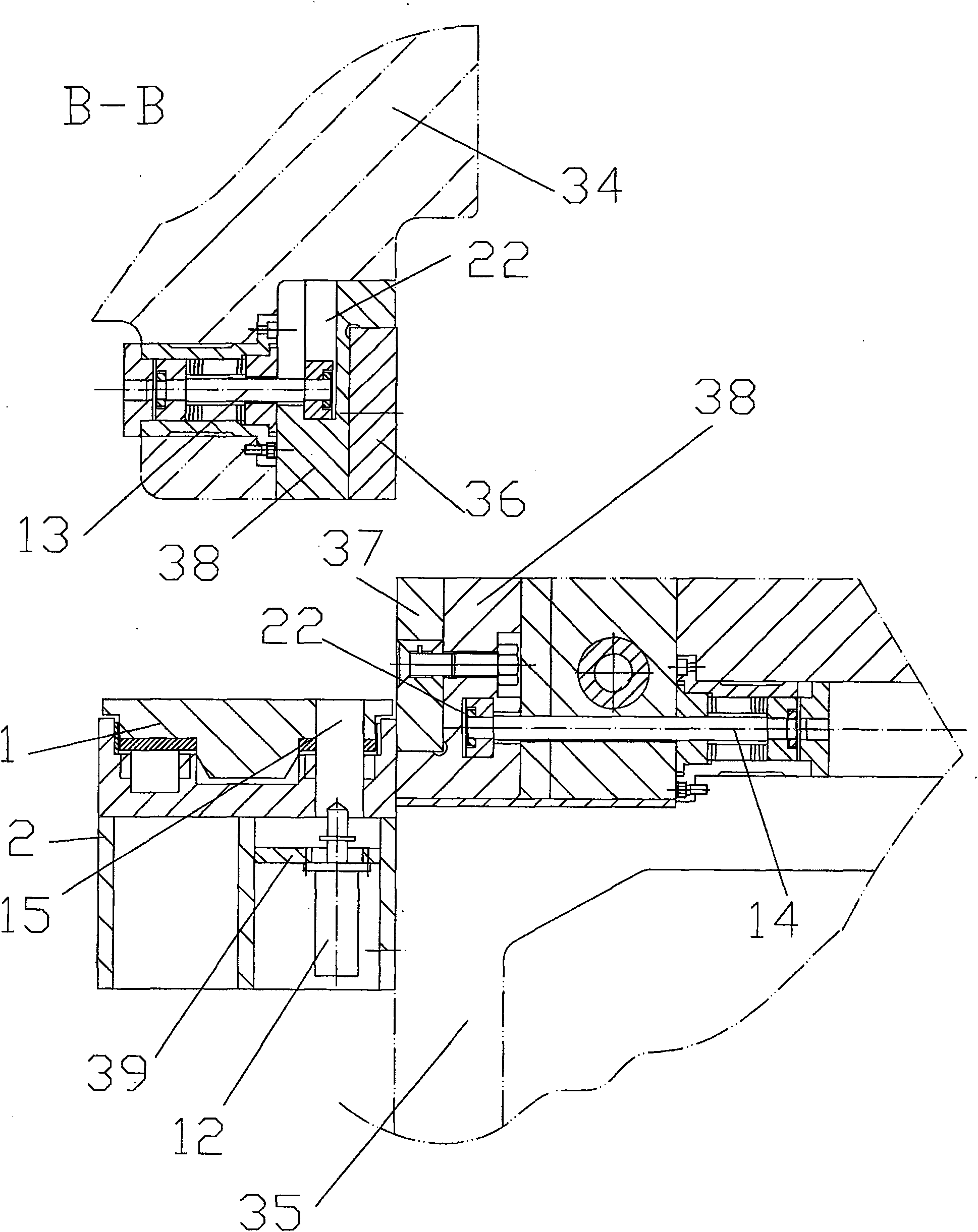 Crosscutting shear collecting and sampling knife-changing combined unit