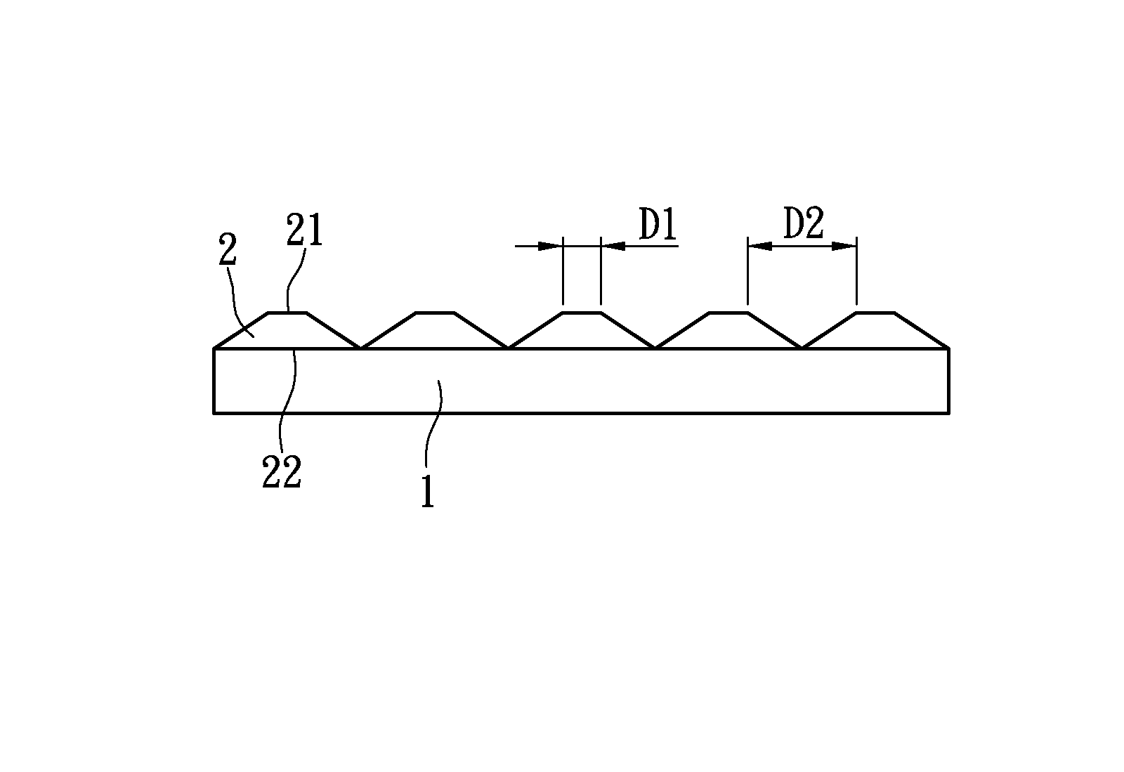 Patterned substrate and light emitting diode structure