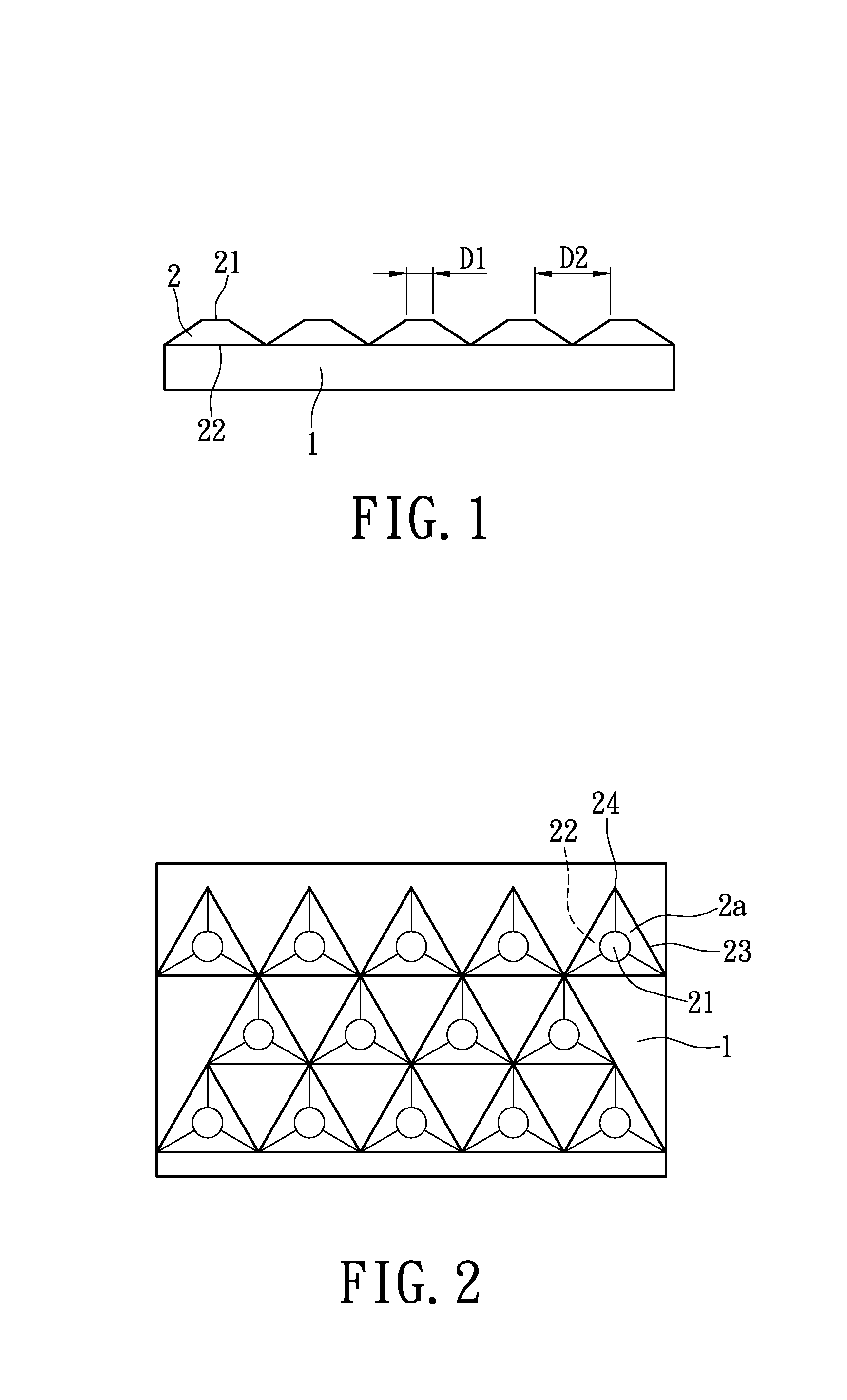 Patterned substrate and light emitting diode structure