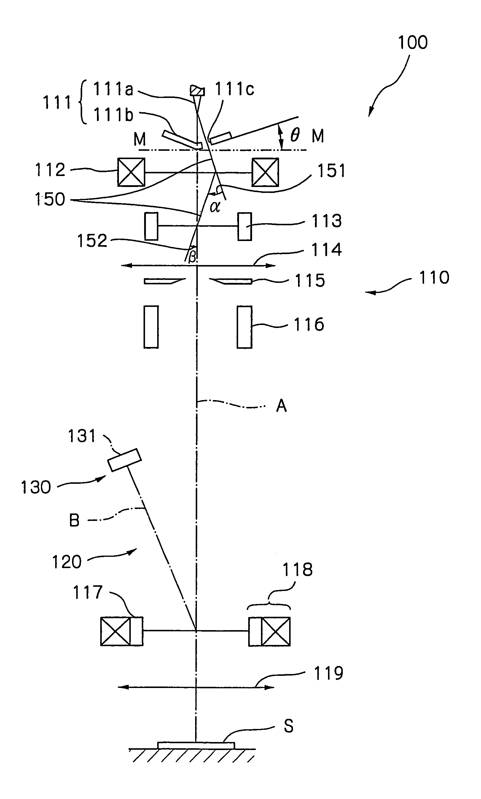 Electron beam apparatus and a device manufacturing method by using said electron beam apparatus