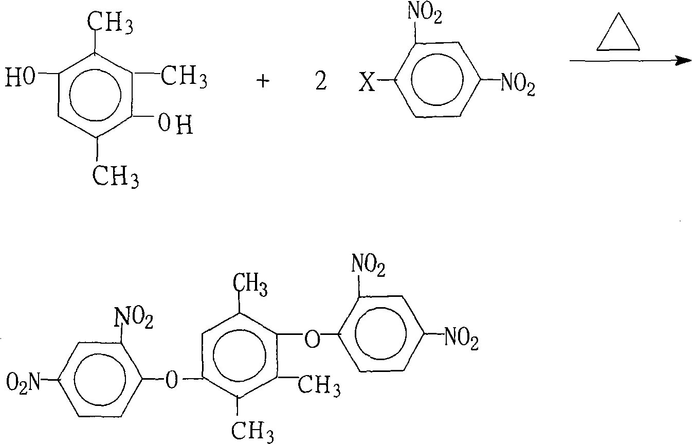 Preparation of 1,4-bis(2,4- dinitrophenoxy)-2,3,5- trimethylbenzene
