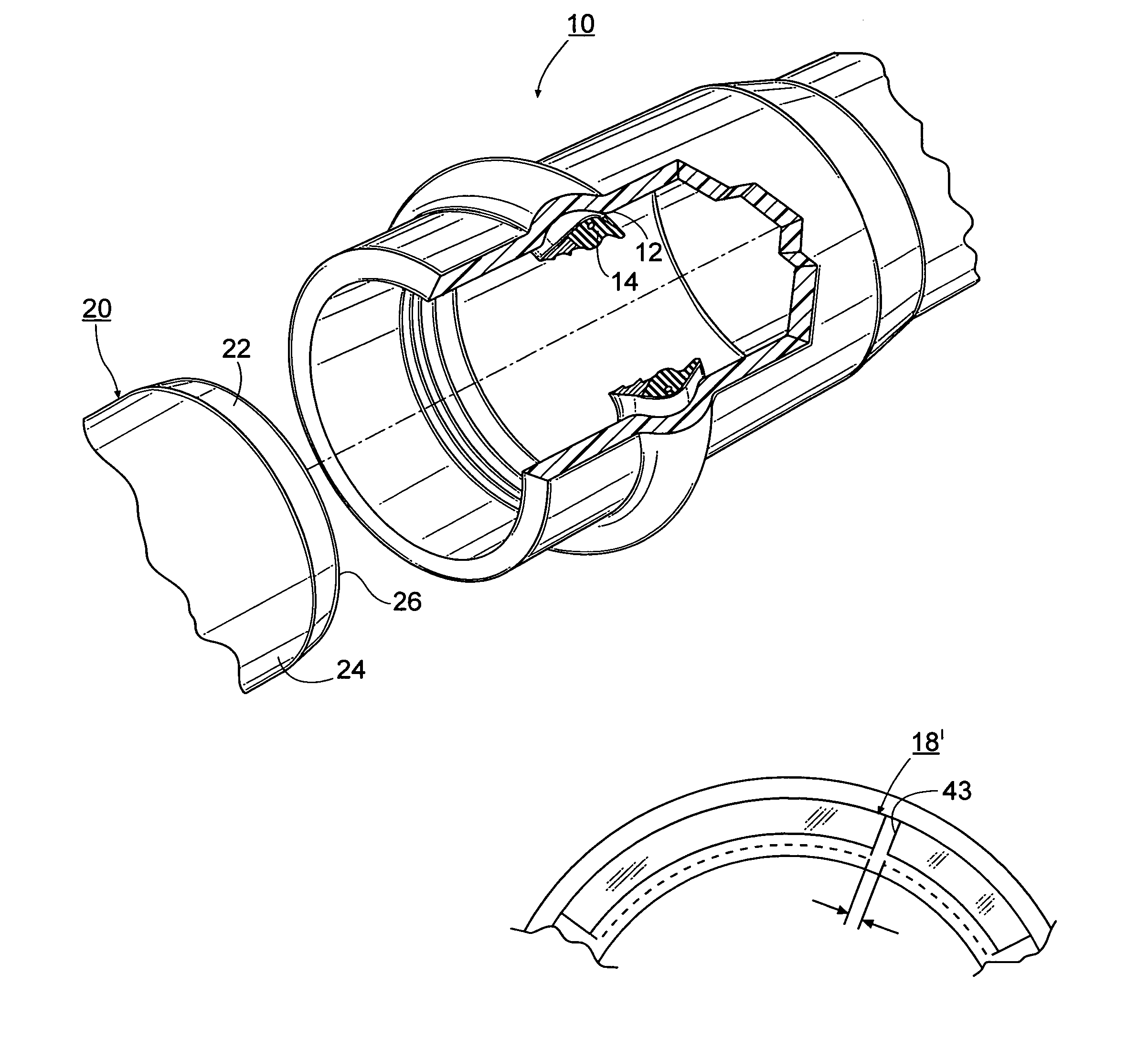 Integral restraint system and method of manufacture for plastic pipe