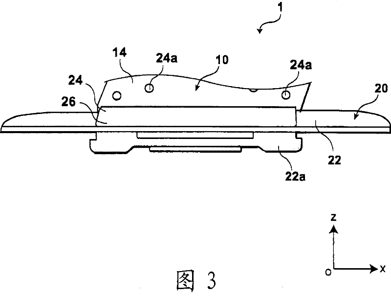 Pad structure body for accelerator padel