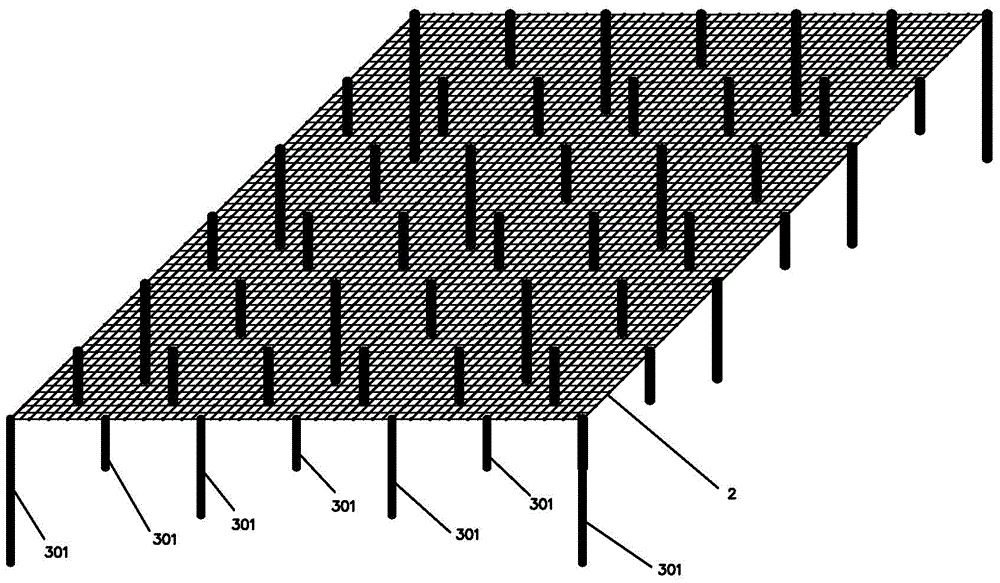Basalt fiber grid structure suitable for ecological restoration of coral reef