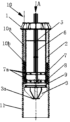 Underwater grouting measurement device and method for offshore wind power jacket foundation by pile-first method