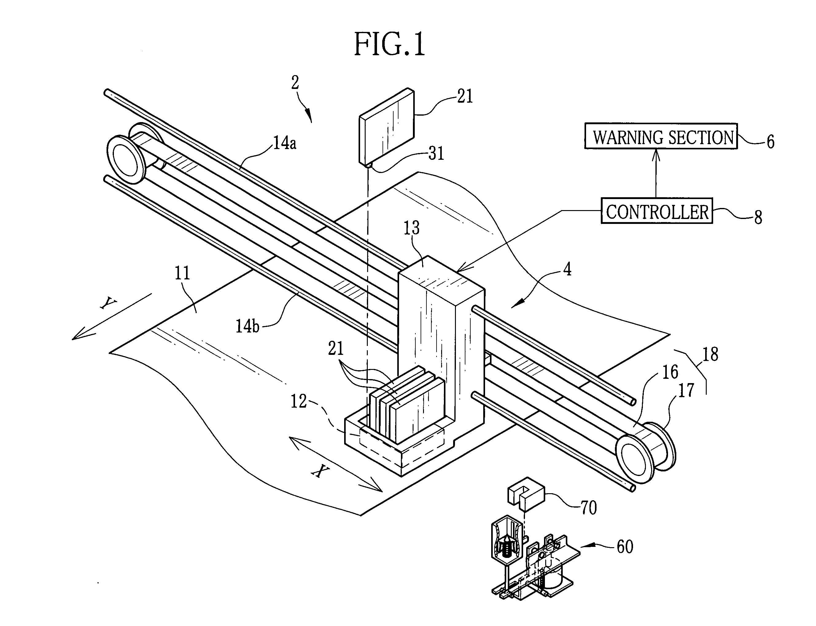 Ink run-out detector, ink cartridge and ink jet recording apparatus