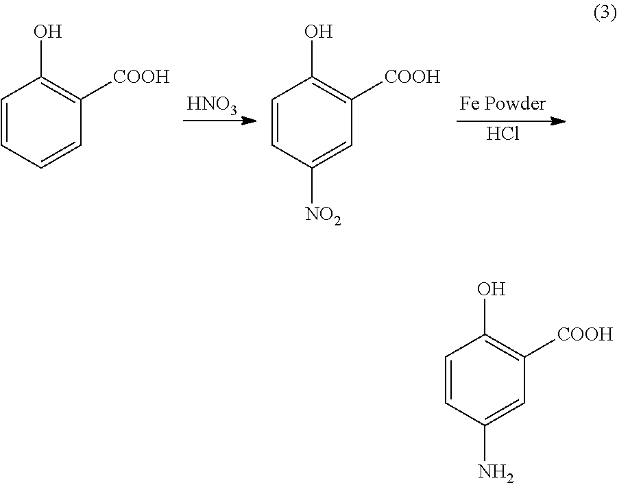 Preparation of 5-aminosalicylic acid by gas phase catalytic carboxylation