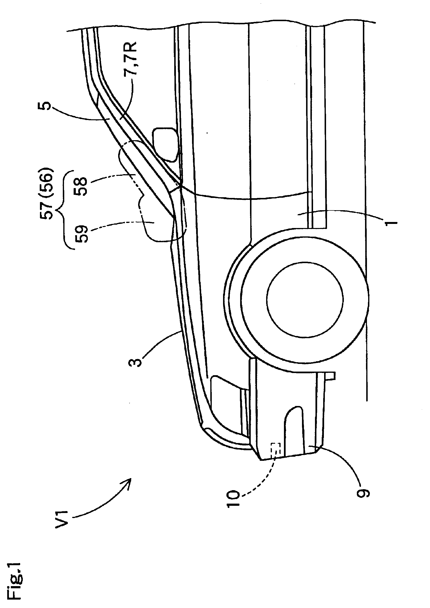 Pedestrian protecting device