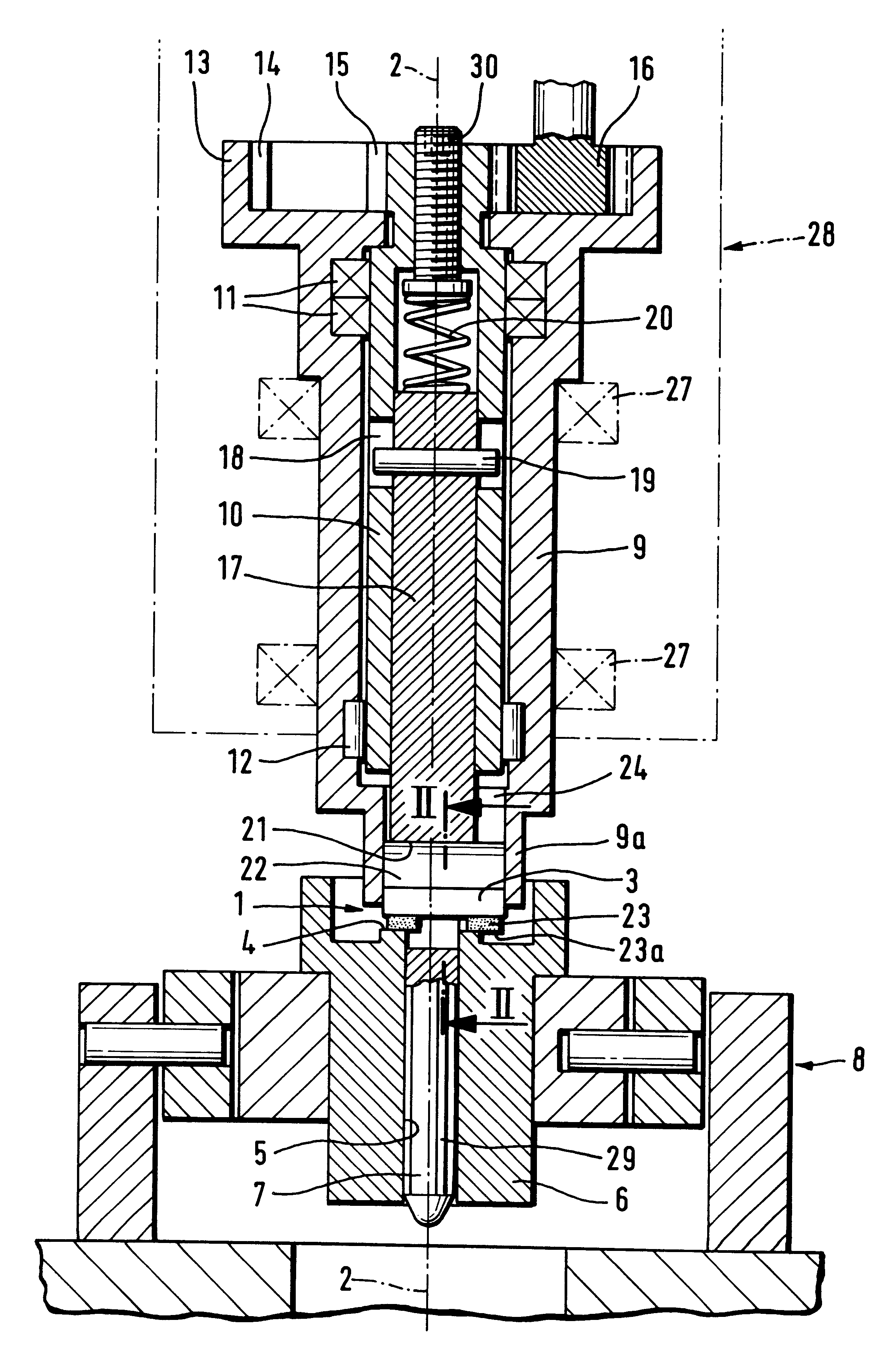 Device for grinding an end face, especially an annular surface at the edge of a workpiece bore