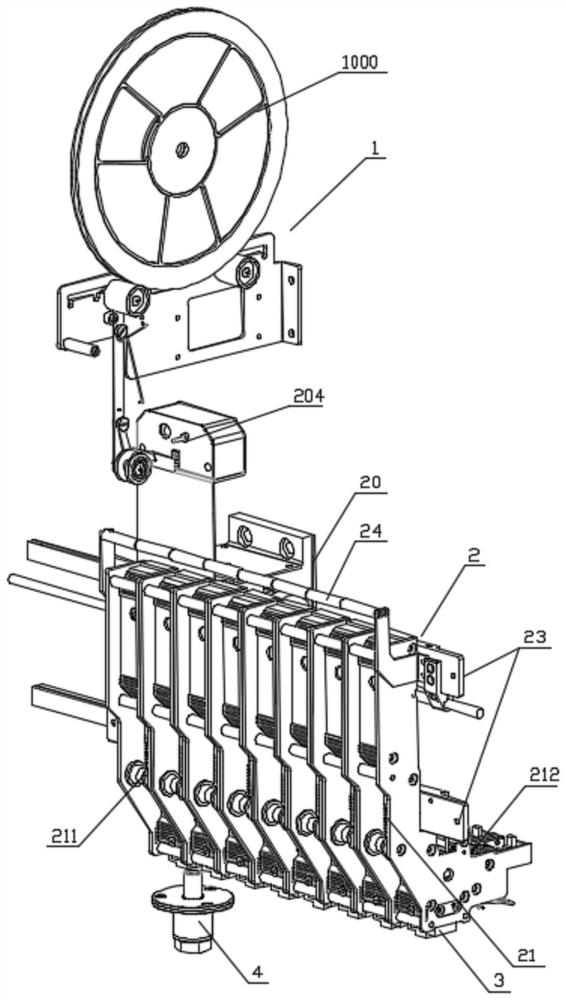 Module combination sheet ironing machine head and punch pin buffer mechanism matching structure and sheet ironing machine