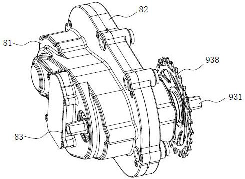 Middle motor capable of realizing multi-gear variable-speed adjustment