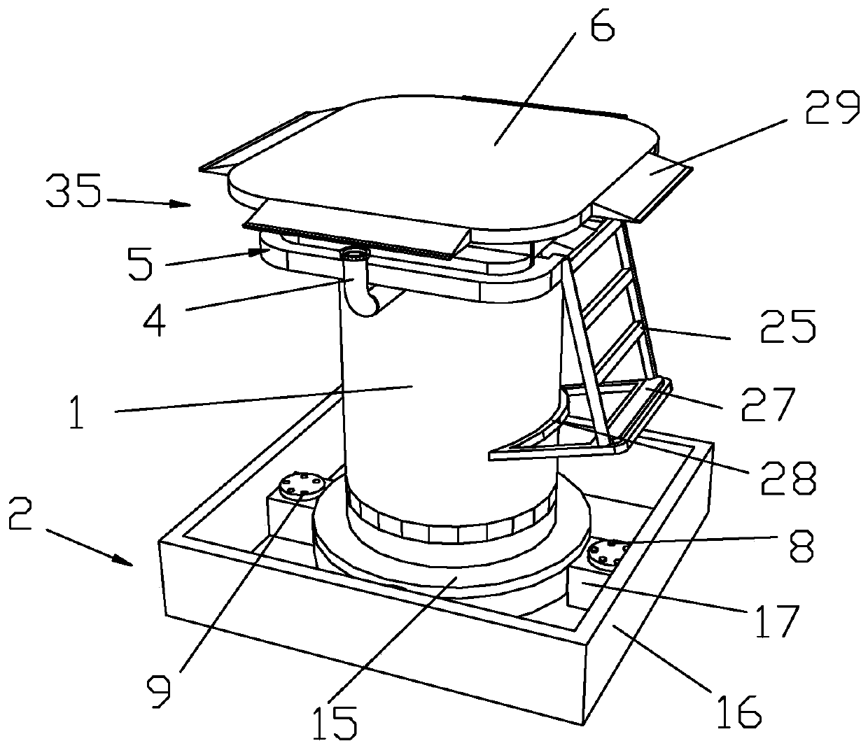 An installation method for outdoor anti-corrosion water tanks for rural drinking water