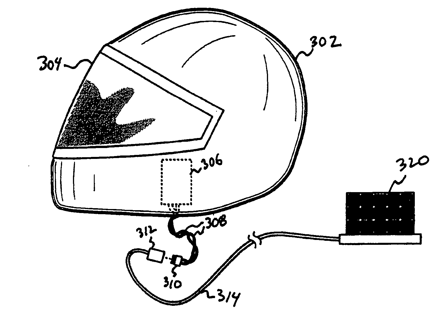 Electrical power system for crash helmets