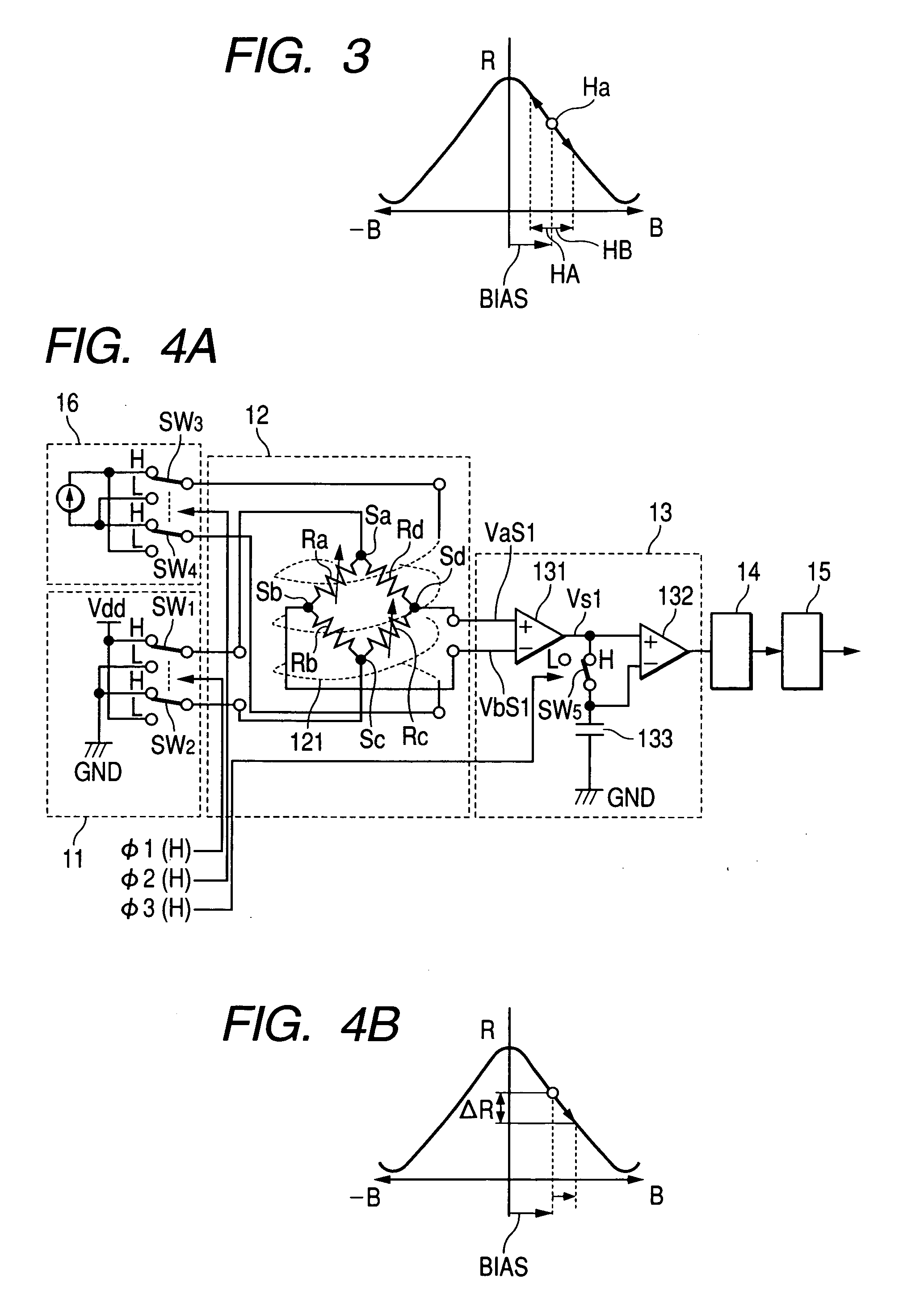 Magnetism detecting device and electronic azimuth meter using the same
