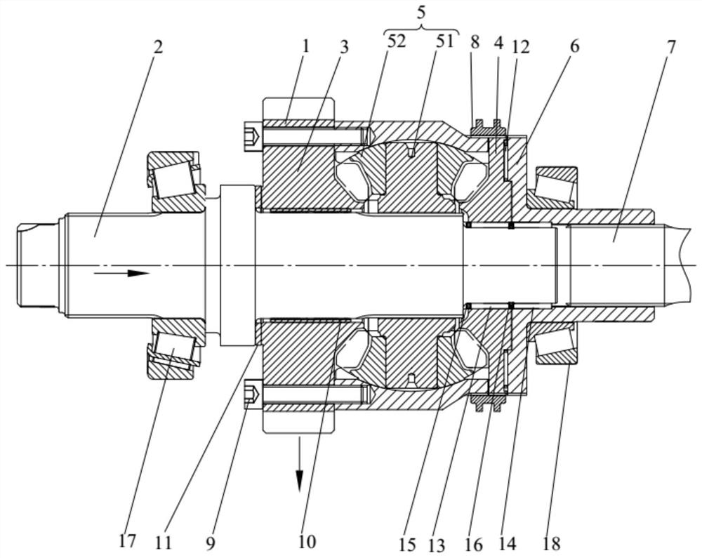 Inter-axle differential mechanism structure