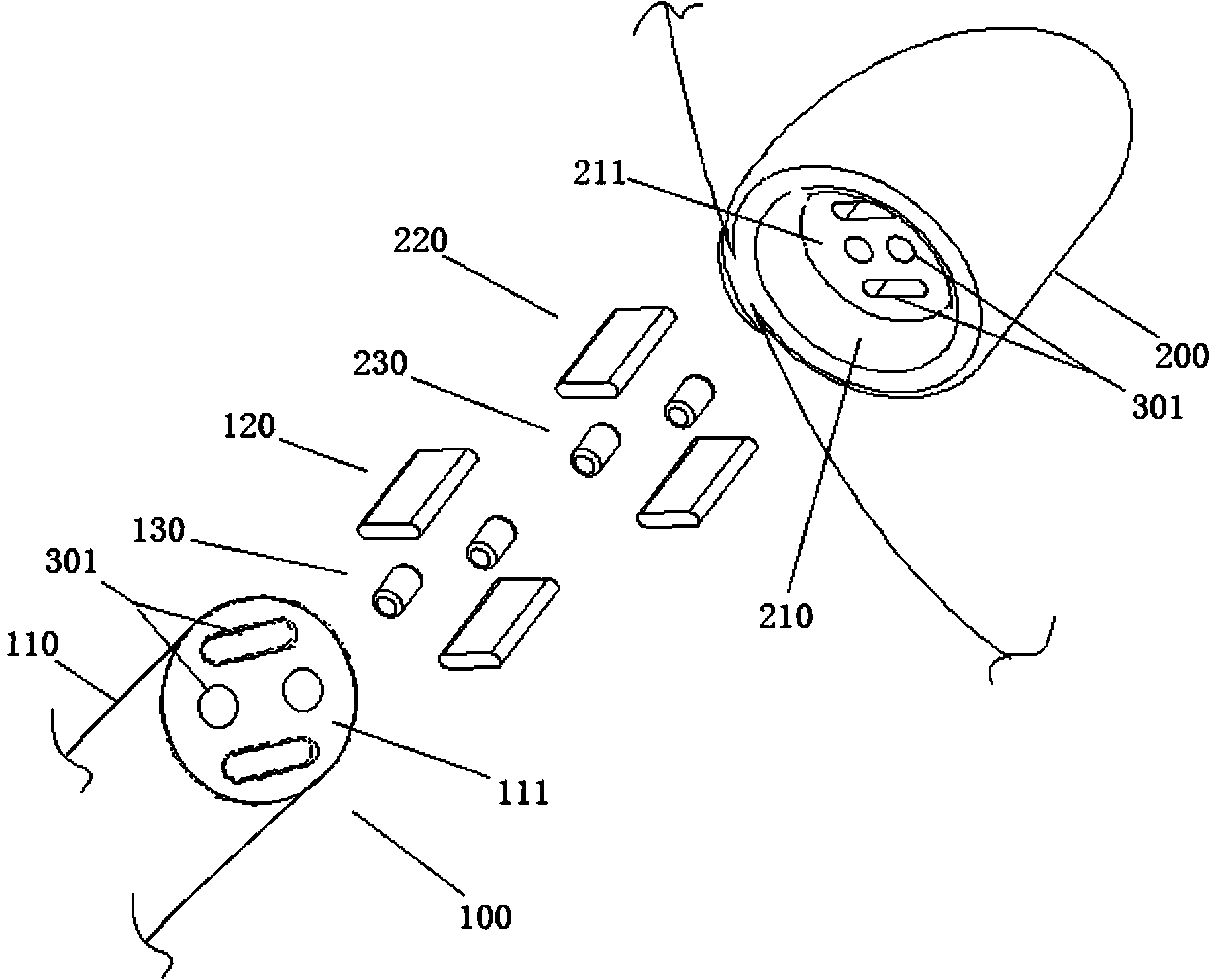 Microphone rod, headphone and table microphone