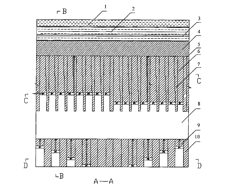 Middle-waisted bidirectional filling and mining method under canopy guard in thick and great metal mine in sea bed