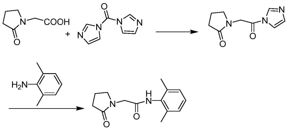 Preparation method of drug nefiracetam for treating Alzheimer's disease