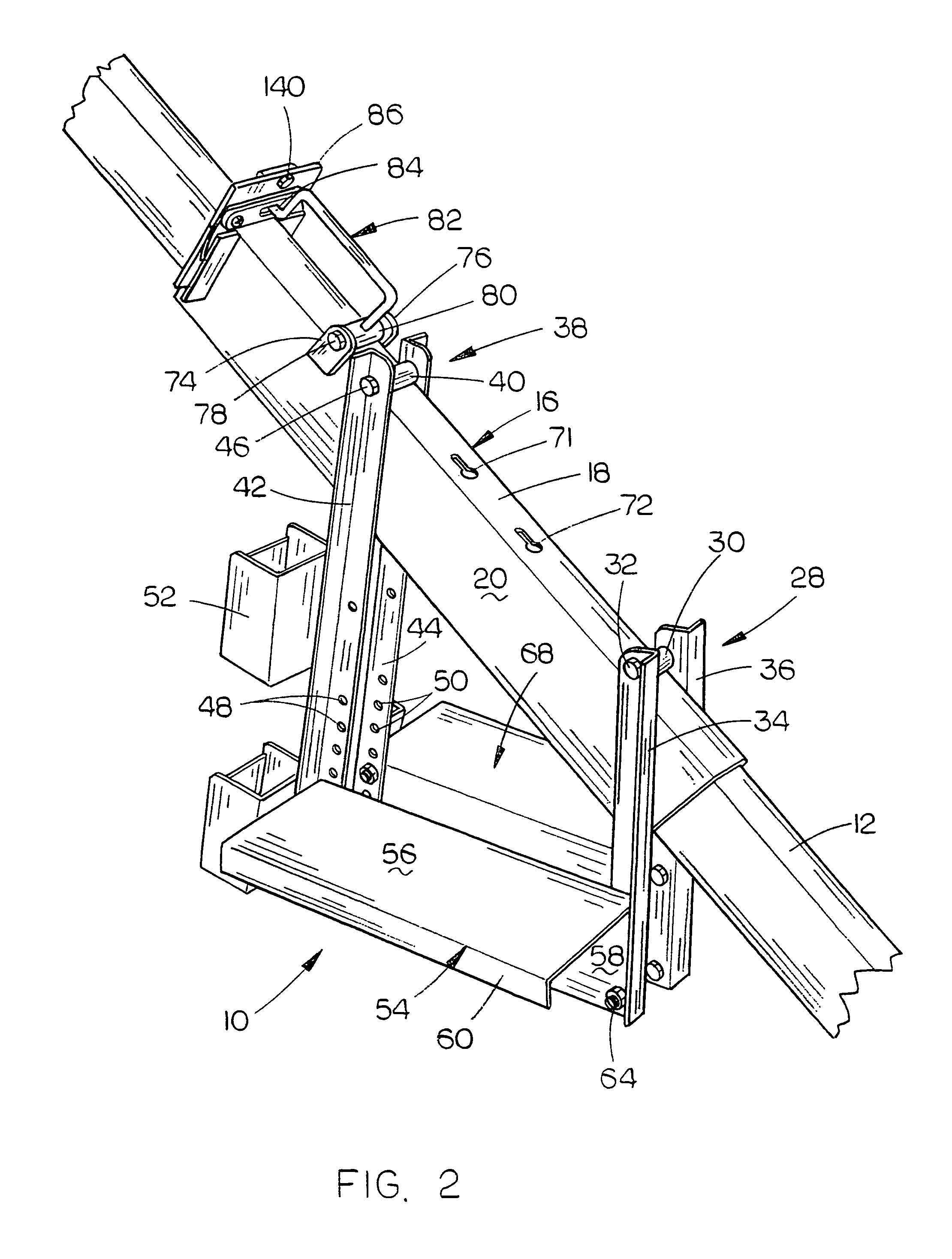 Apparatus for supporting a worker on an upper chord of a roof truss