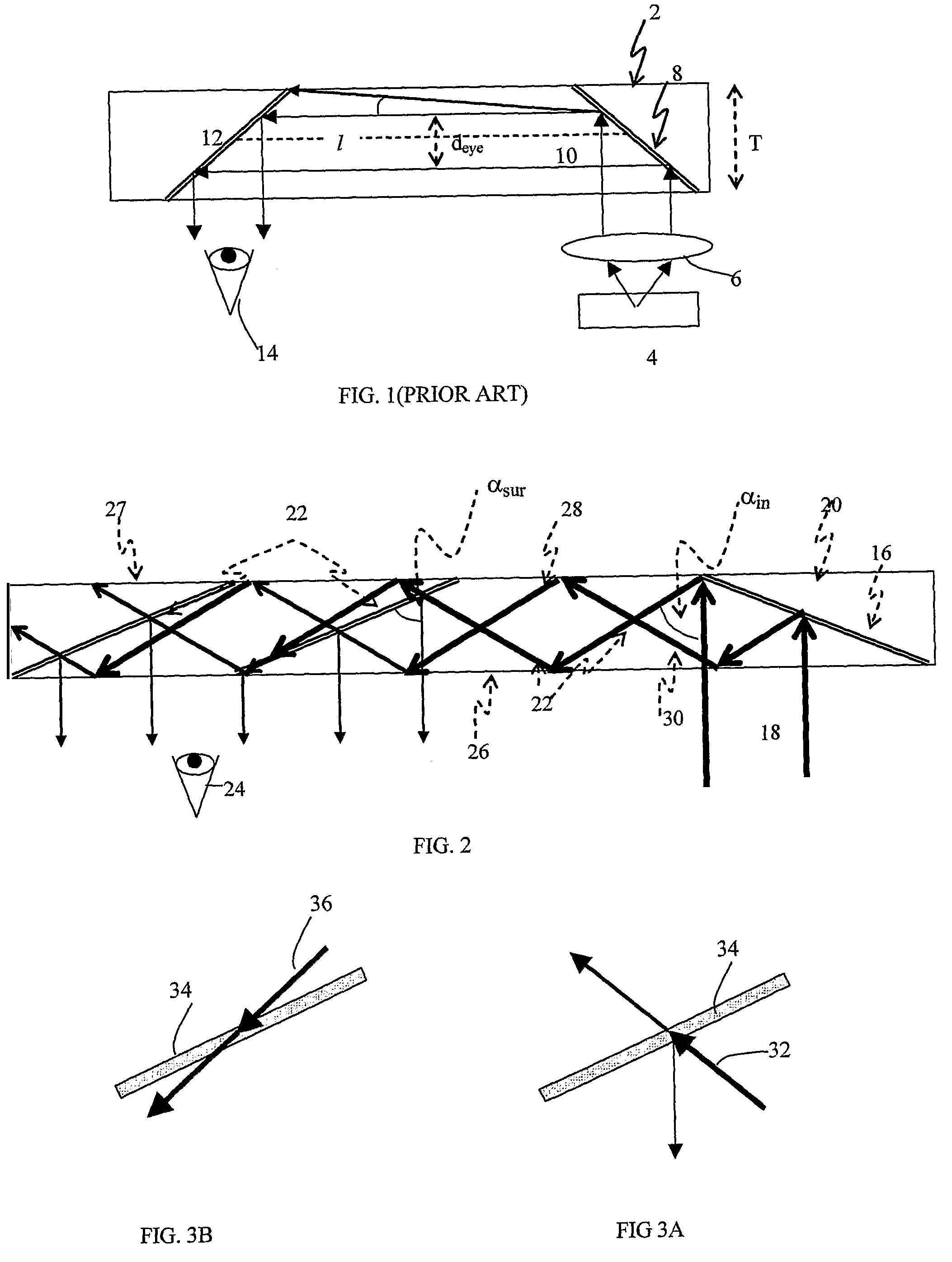 Substrate-guided optical device utilizing thin transparent layer