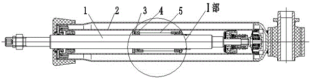 Buffering device arranged in shock absorber