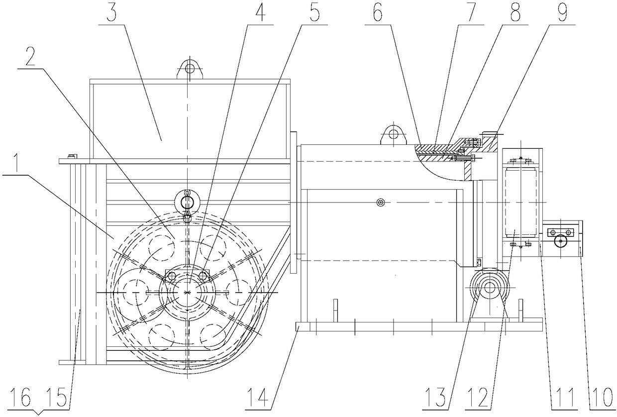 Marine power assisted rotary cable guide device