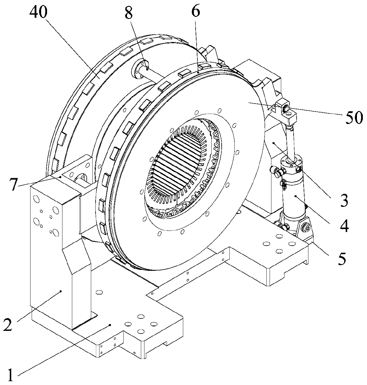 Positioning and guiding device for inserting flat wire hairpin into stator