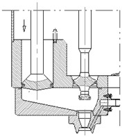 Novel sterile thick sauce and particle filling device and method