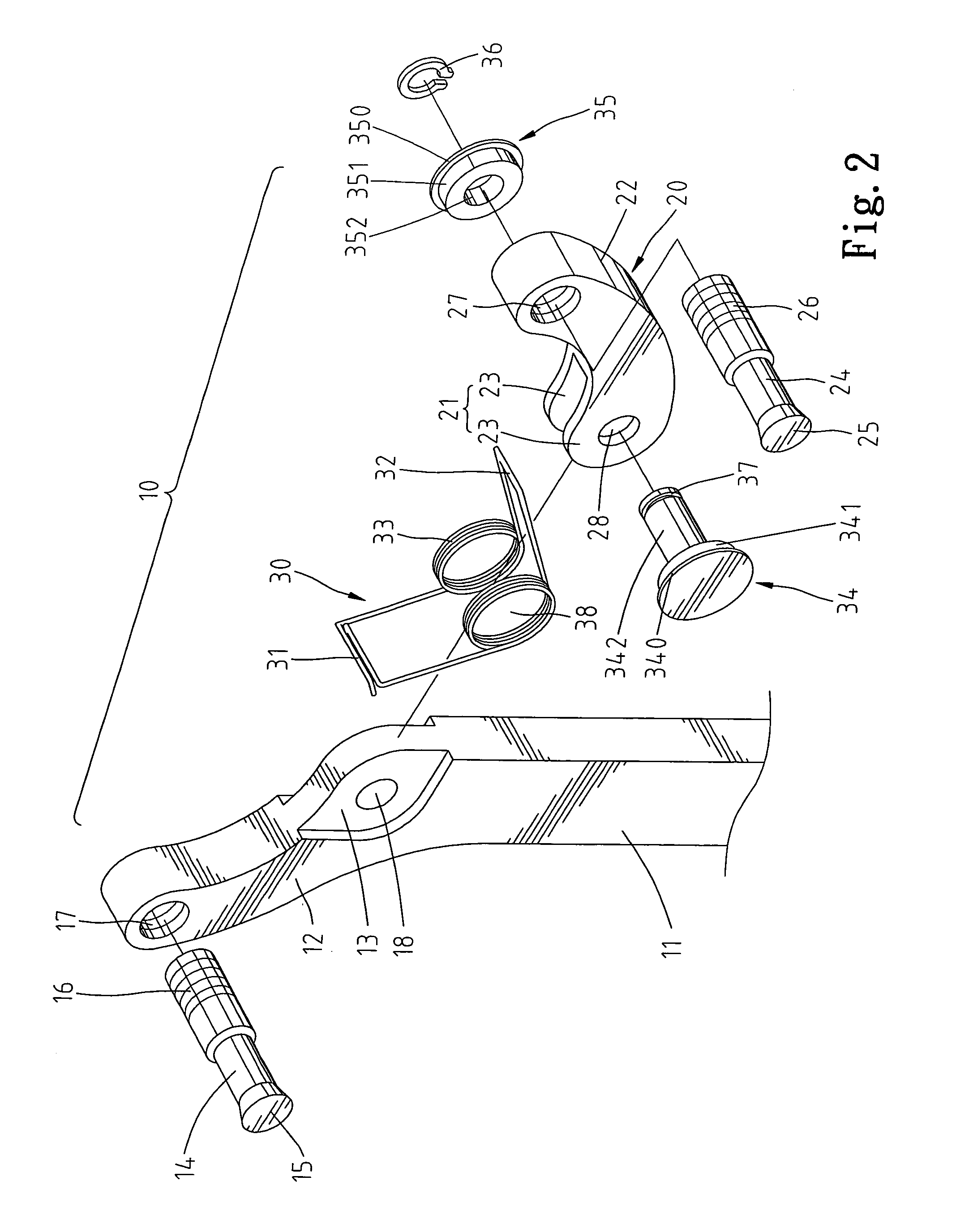 Movable jaw type holding device