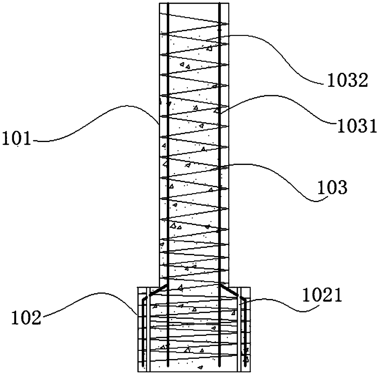 A gravel-variable cross-section pile composite structure with drainage and anti-sliding functions and its construction method