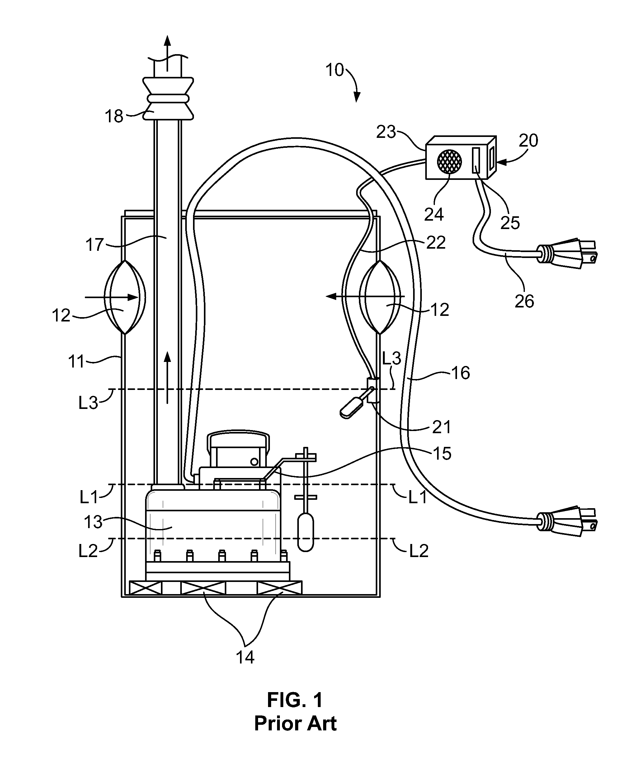 Test and monitoring system for a sump pump installation having a self-monitoring valve module for admitting water to the sump pit