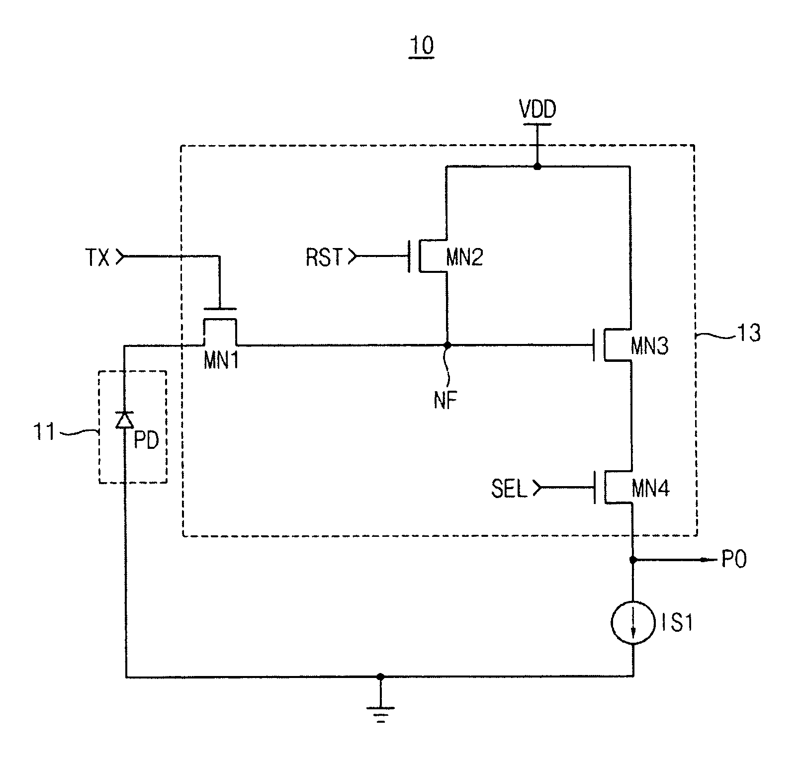 Image sensor including a pixel cell having an epitaxial layer, system having the same, and method of forming a pixel cell