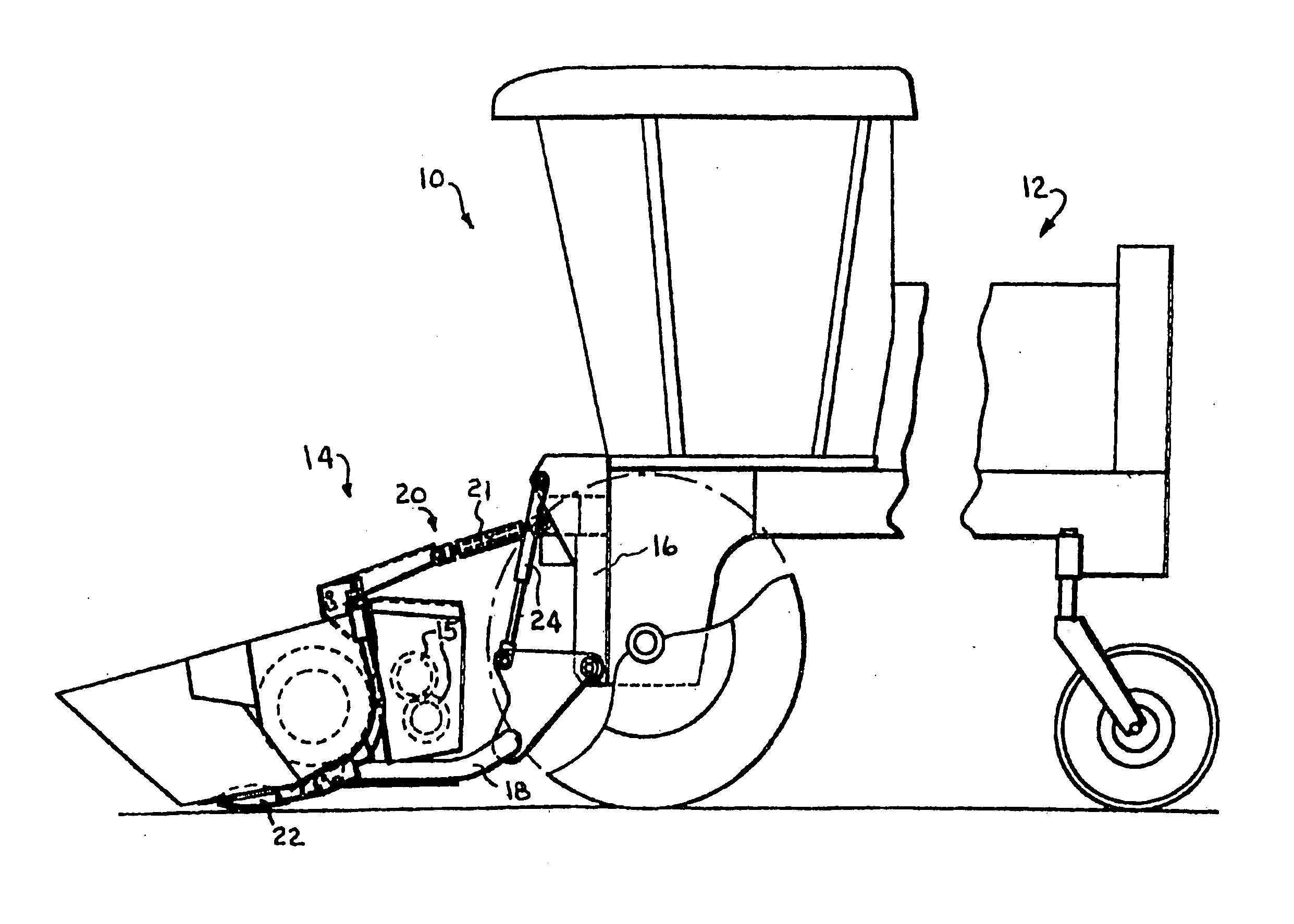 Method and apparatus for controlling a windrower header flotation system during removal of the header