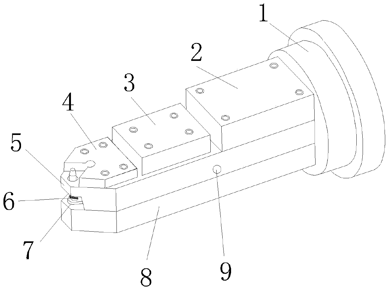 A jig for preparing a chamfered structure of a blade