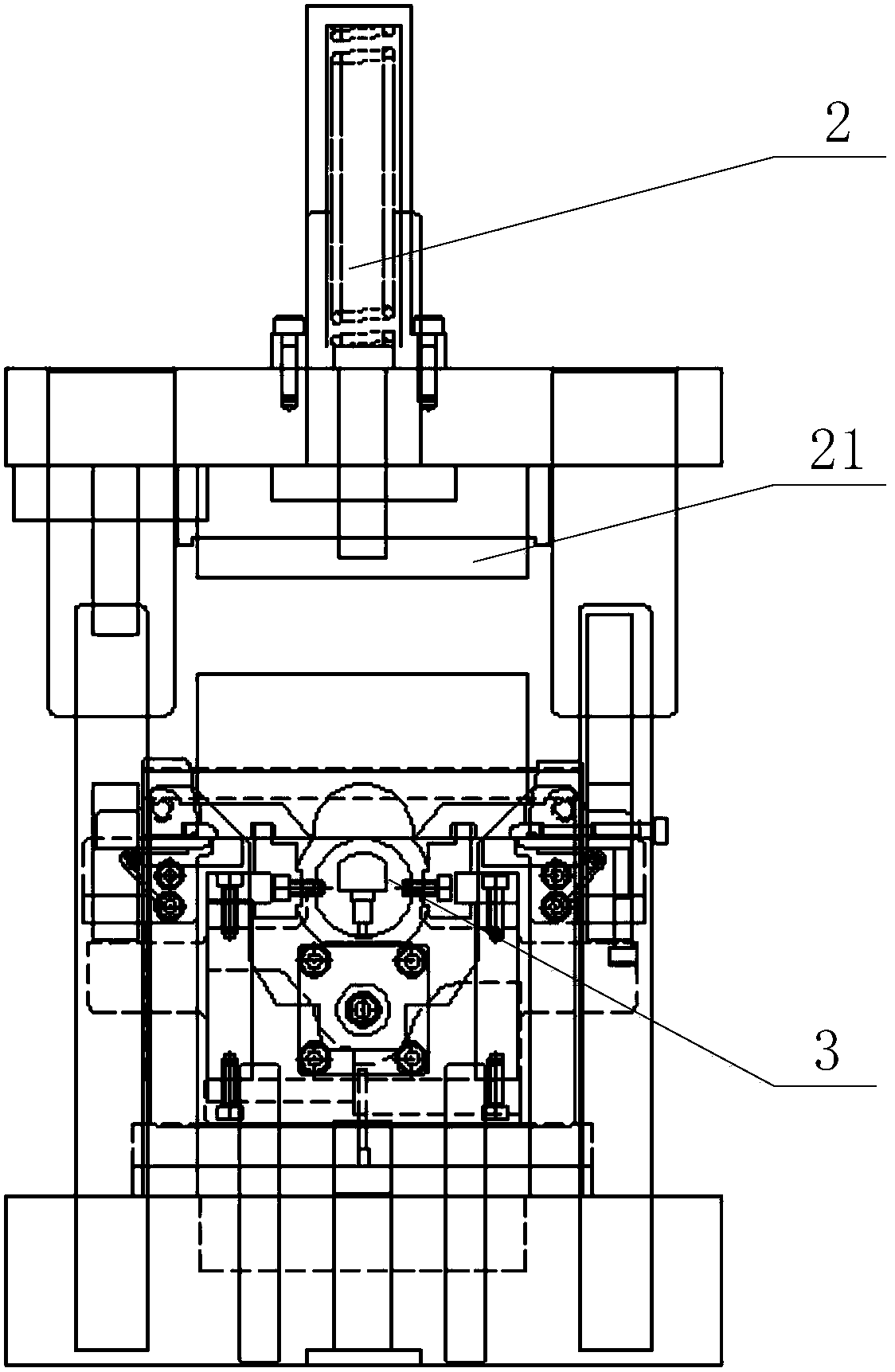 Center pipe machining device
