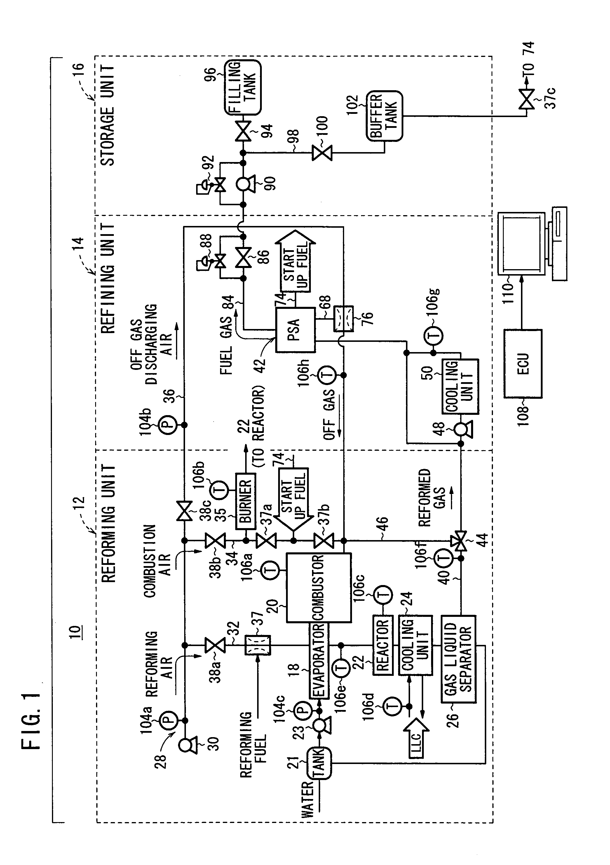 Method of controlling operation of fuel gas production apparatus
