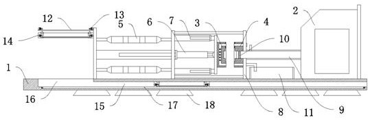 Rapid injection molding device of rotor die-casting machine